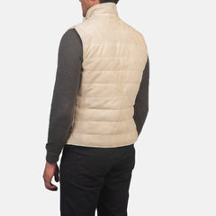 Zaret White Suede Vest Jacket
