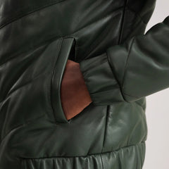 Xalin Green Leather Jacket