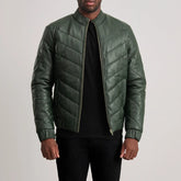 Xalin Green Leather Jacket