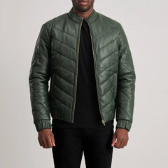 Xalin Green Leather Jacket