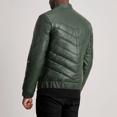 Xalin Green Leather Jacket