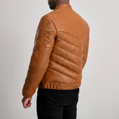 Xalin Tan Leather Jacket