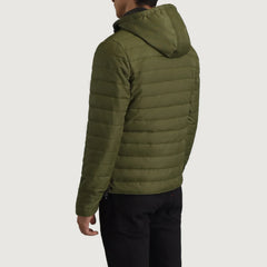 Vimor Green Leather Hooded Jacket