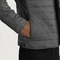 Vimor Grey Leather Hooded Jacket