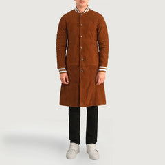 Niver Brown Suede Coat Jacket