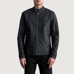 Ornor Black Leather Biker Jacket