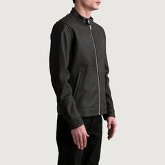 Ornor Brown Leather Biker Jacket