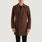 Zadon Brown Leather Coat Jacket