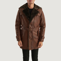 Rovor Brown Leather Coat Jacket