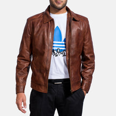 Kegan Brown Leather Jacket