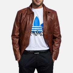 Kegan Brown Leather Jacket