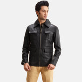 Zaken Black Leather Jacket