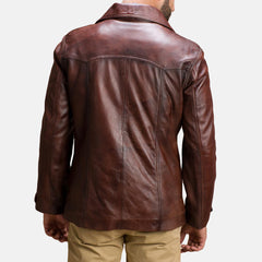 Yabion Brown Leather Jacket