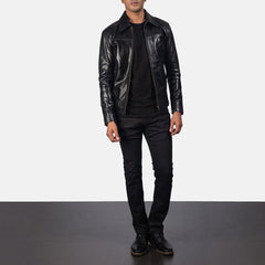 Kegan Black Leather Jacket