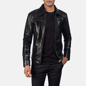 Kegan Black Leather Jacket