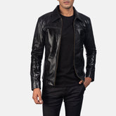 Zanan Black Leather Jacket