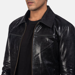 Zanan Black Leather Jacket