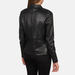 Namor Black Leather Biker Jacket