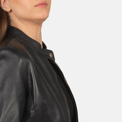Namor Black Leather Biker Jacket