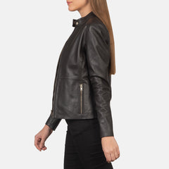 Namor Brown Leather Biker Jacket