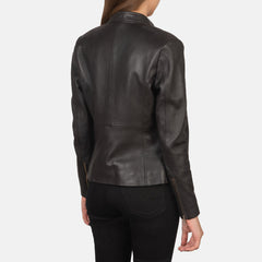 Namor Brown Leather Biker Jacket