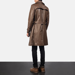Nikin Brown Leather Coat Jacket