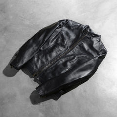 Jotean Black Leather Biker Jacket
