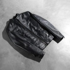 Jotean Black Leather Biker Jacket
