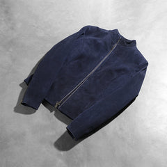Jotean Blue Suede Biker Jacket