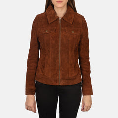 Wymos Brown Suede Trucker Jacket