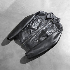 Qulos Black Leather Jacket