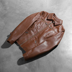 Qulos Brown Leather Jacket
