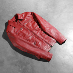 Qulos Red Leather Jacket