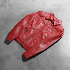 Qulos Red Leather Jacket