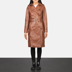 Uller Brown Leather Coat Jacket