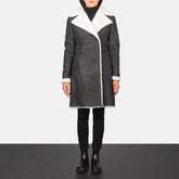 Yalel Black Shearling Coat Jacket