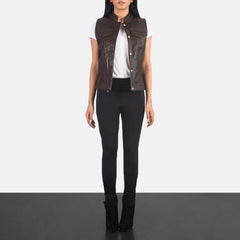 Rokian Brown Leather Biker Jacket