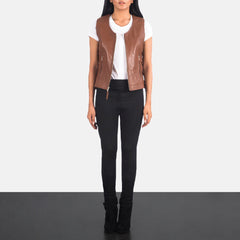 Dados Brown Leather Biker Jacket