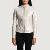 Zelum Leather Quilted Biker Jacket