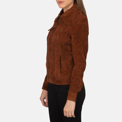 Wymos Brown Suede Trucker Jacket