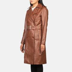 Uller Brown Leather Coat Jacket