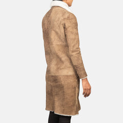 Vikis Brown Leather Coat Jacket