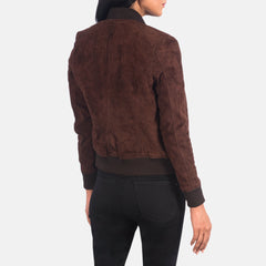 Nadas Brown Suede Bomber Jacket