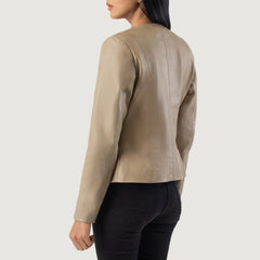 Tipus Beige Leather Jacket