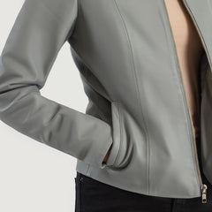 Tipus Grey Leather Jacket