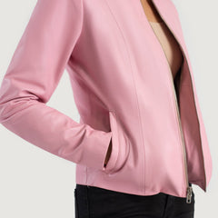 Tipus Pink Leather Jacket