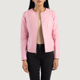 Tipus Pink Leather Jacket