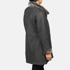 Matix Black Leather Coat Jacket