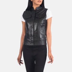 Rokian Black Leather Biker Jacket