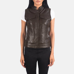 Rokian Brown Leather Biker Jacket